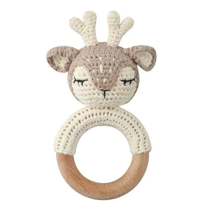 Handmade Amigurumi Cartoon Animal Baby Rattle