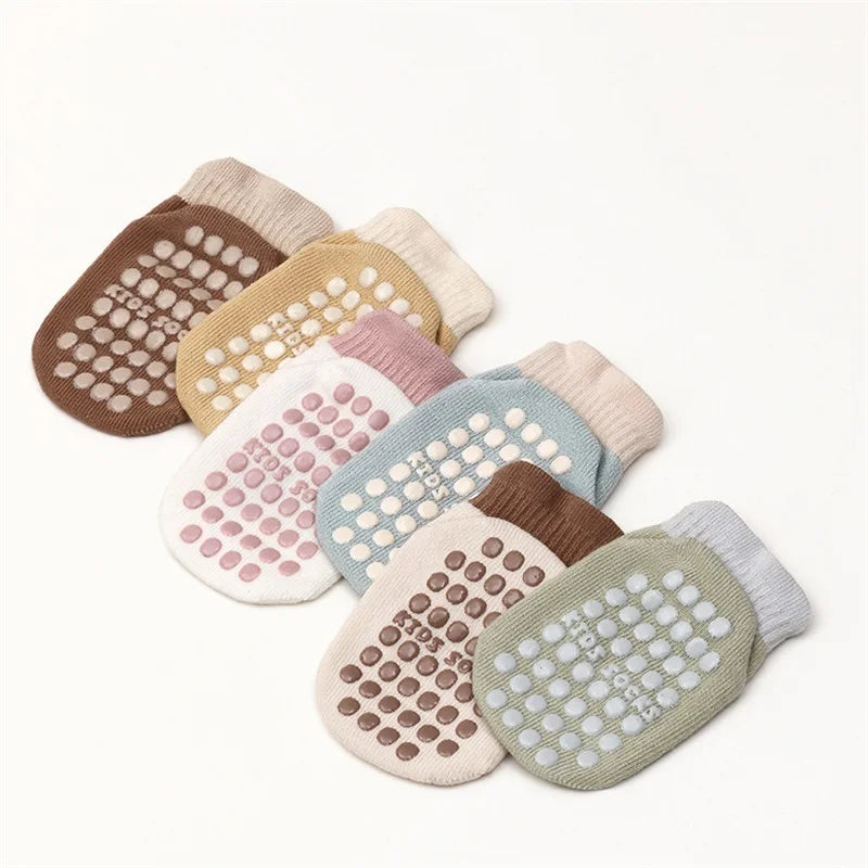 Kids Anti-Slip Floor Socks - Cotton Cartoon Toddler Gripper Socks