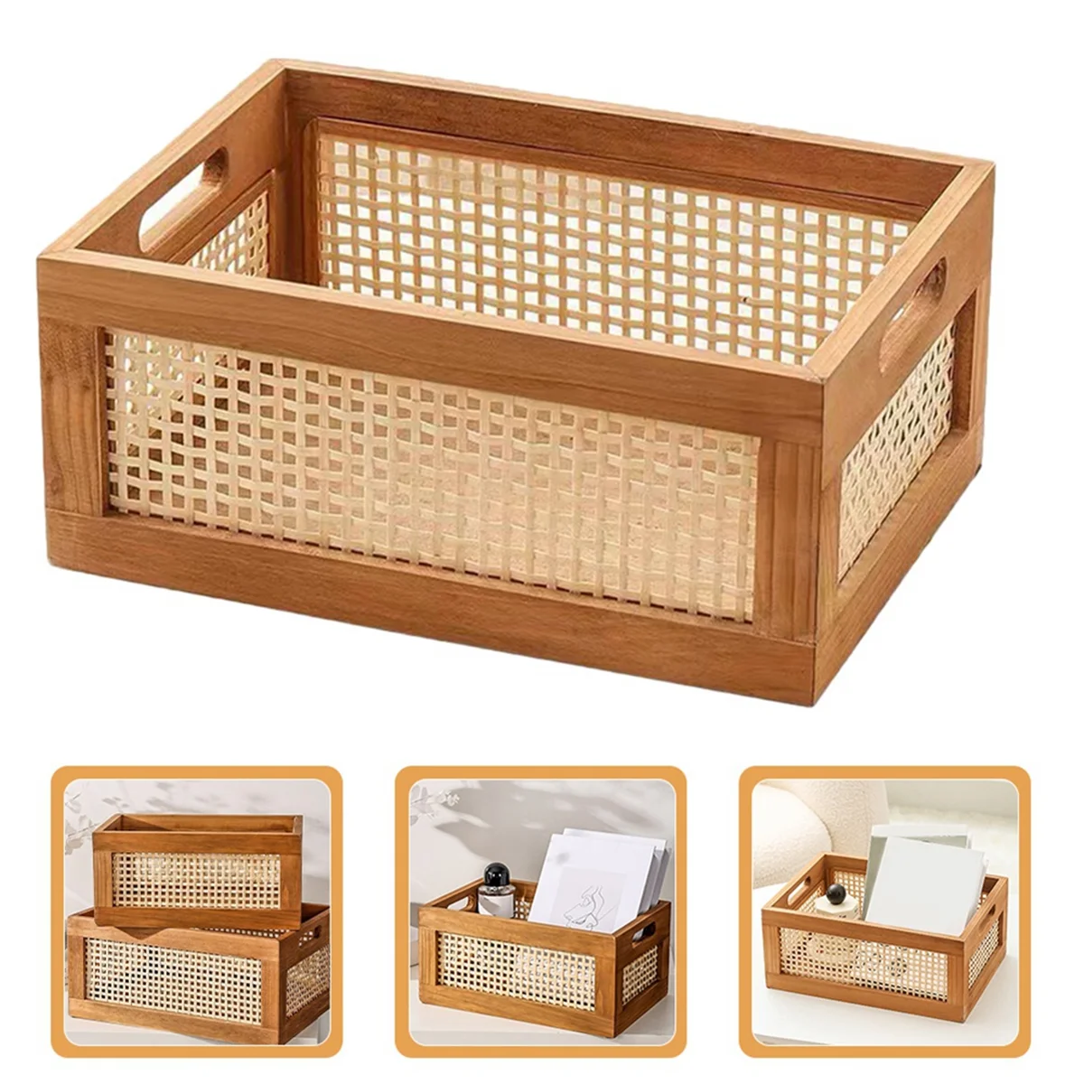 Woven Rattan Book & Nursery Storage Basket