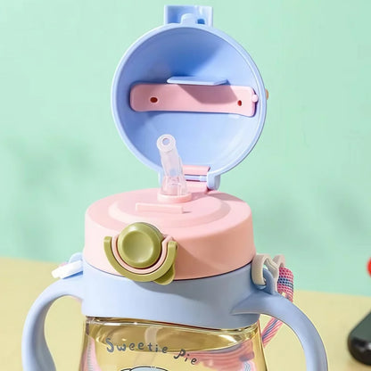 Water Bottle with Handle With Straw