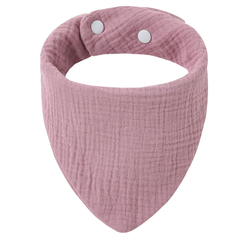 Solid Color Cotton Baby Bandana Bibs