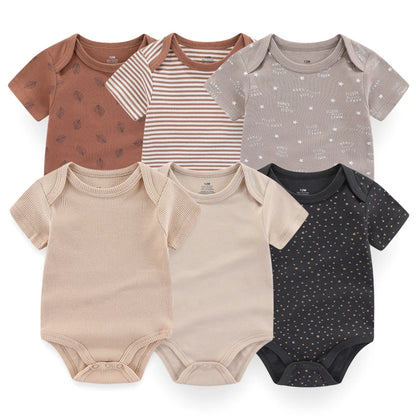 Cute Cartoon & Solid Color Bodysuits for Baby Boys & Girls