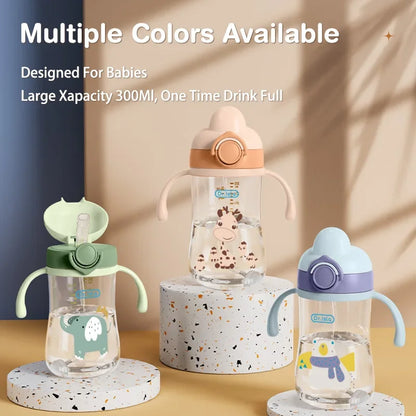 Portable Water Bottle 300ml With Straw