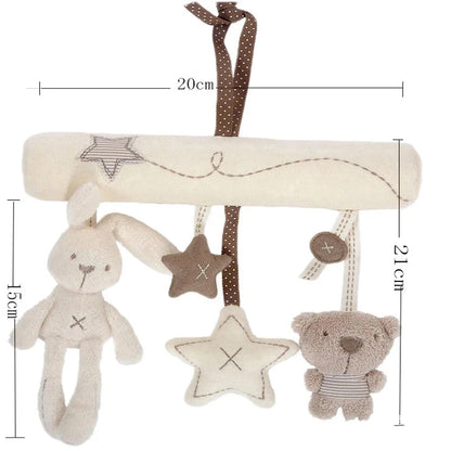 Soft Rabbit Plush Stroller Pendant & Rattle Gift