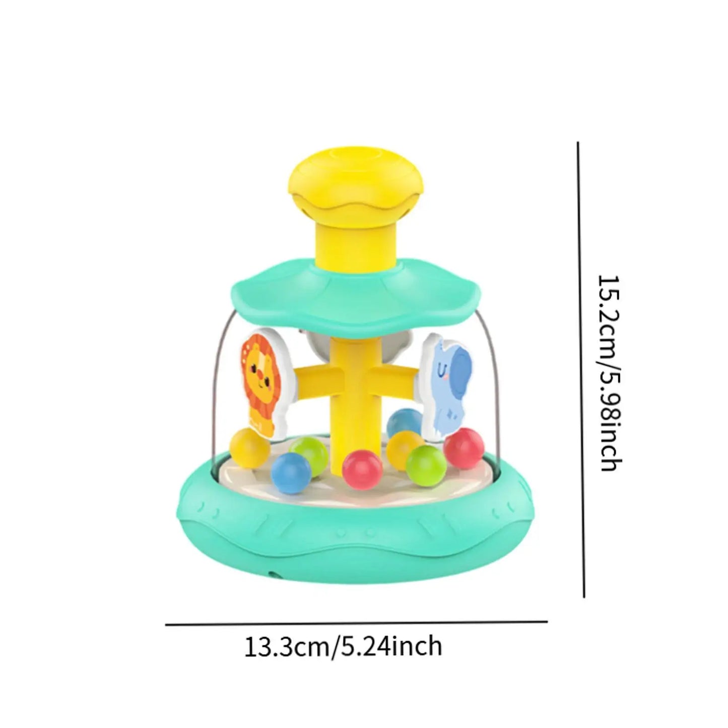 Press-and-Spin Baby Toy: Rotating Motor Skills Learning