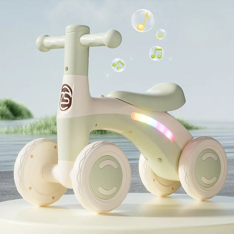 4-Wheel First Balance Ride-On Toy with Safety Wheels