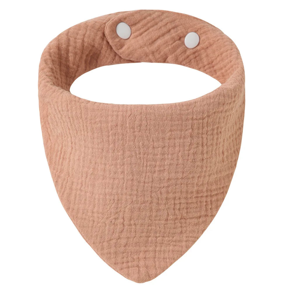 Solid Color Cotton Baby Bandana Bibs