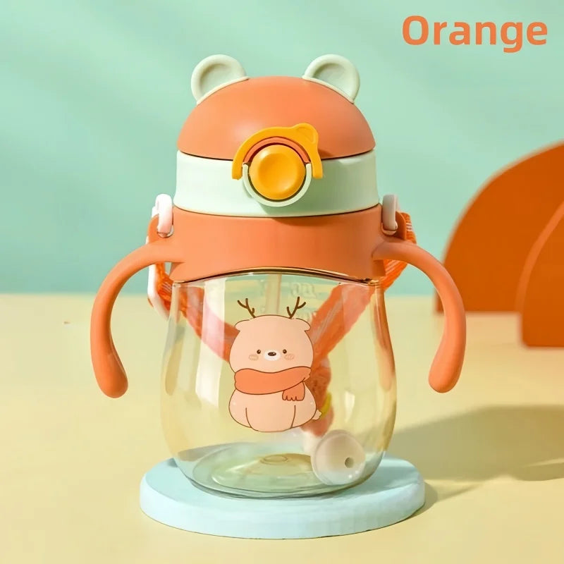 Water Bottle with Handle With Straw