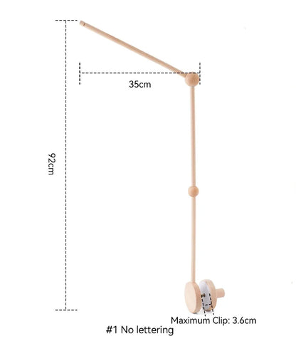 Soft Felt & Wooden Animal Baby Crib Mobile with Music