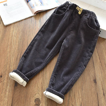 Children's Stretch Fleece Lined Corduroy Bottoms