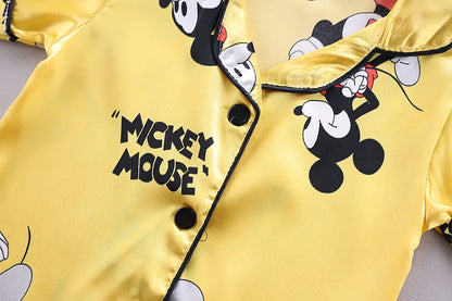 2PC Breathable Ice Silk Pajamas for Baby & Kids