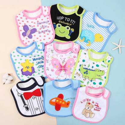 Waterproof Feeding Bibs for Babies & Toddlers – Soft Apron & Burp Cloth Set