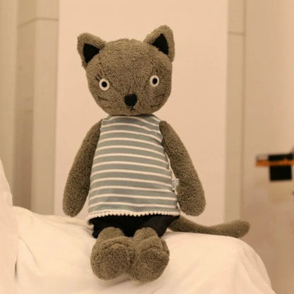 Kawaii Dressing Cat Plush Doll: Soft Stuffed Animal Gift