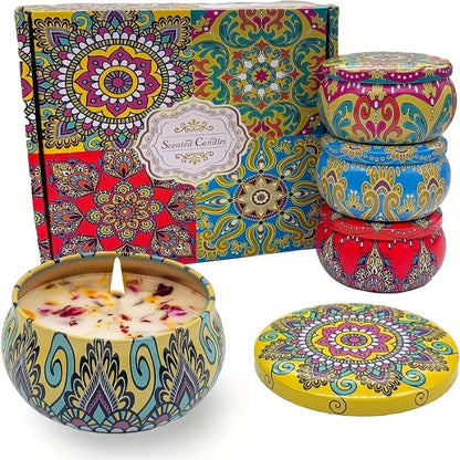 Handcrafted Aromatherapy Candle Set for Home & Yoga