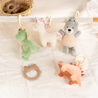 Soft Rattles & Teethers Sensory Toy for Crib/Car Seat