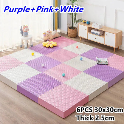 6-Piece Interlocking Puzzle Play Mat for Baby Gym