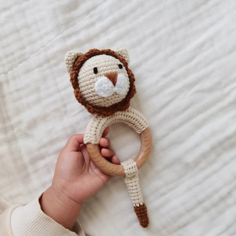 Handmade Amigurumi Cartoon Animal Baby Rattle