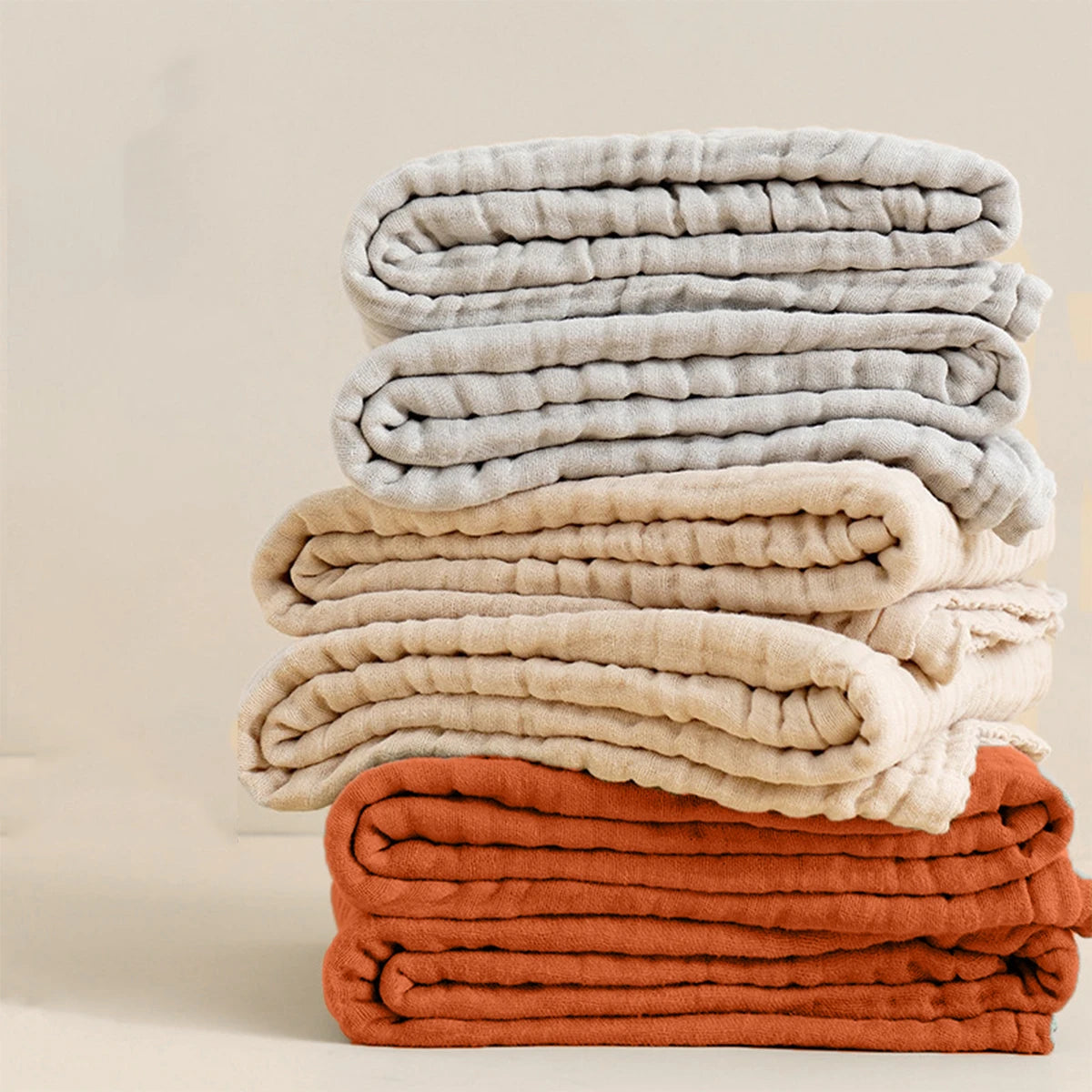 6-Layer Cotton Gauze Baby Blanket & Absorbent Bath Towel