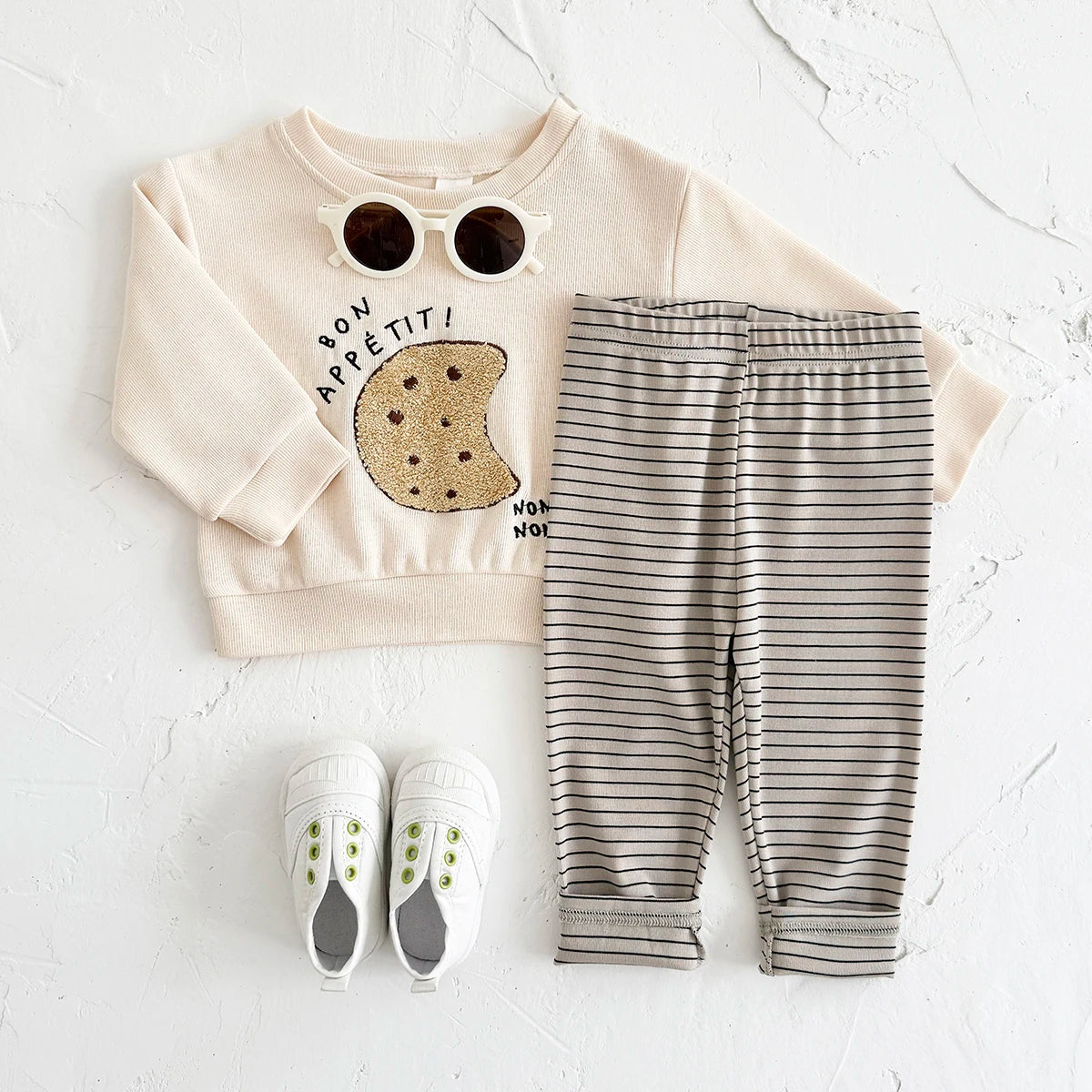 Cute Bread/Biscuits Toddler Outfit Set