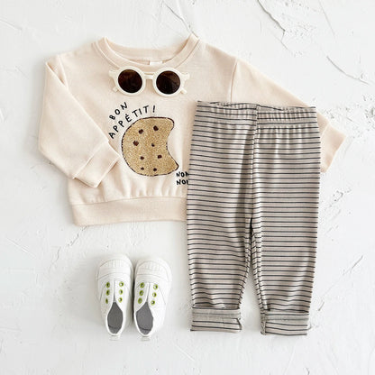 Cute Bread/Biscuits Toddler Outfit Set
