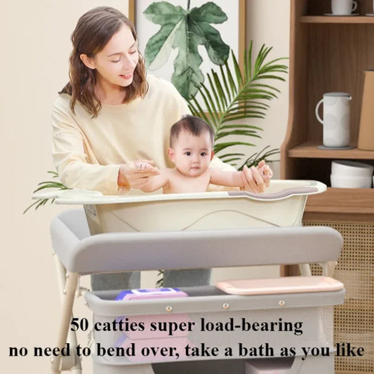 Space-Saving Folding Changing Table & Storage Center