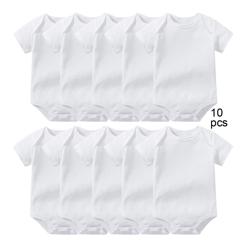 Basic Solid Grows & Jumpers Set for Infants (10 Pieces)
