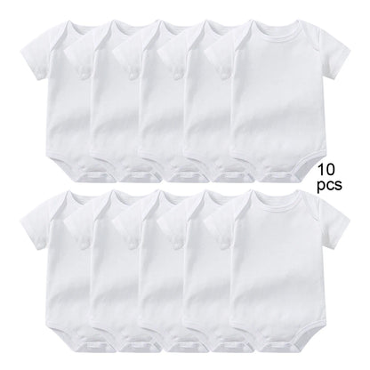 Basic Solid Grows & Jumpers Set for Infants (10 Pieces)