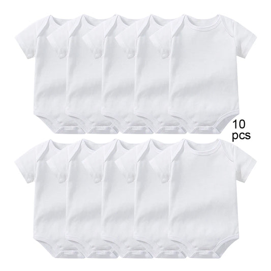 Basic Solid Grows & Jumpers Set for Infants (10 Pieces)