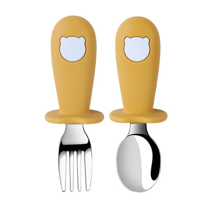 Baby Feeding Solid Food Spoon Fork Set