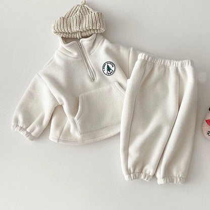 2-Piece Kids Fleece Pullover & Pants Outfit