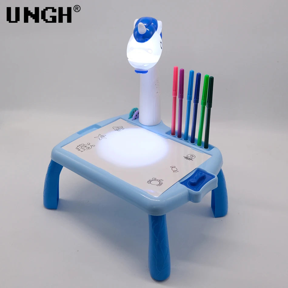 UNGH Children led projector drawing table