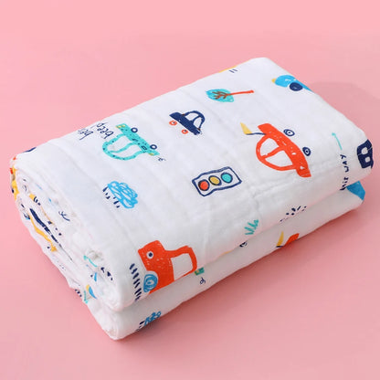 4-Layer Cotton Gauze Baby Bathrobe & Swaddle