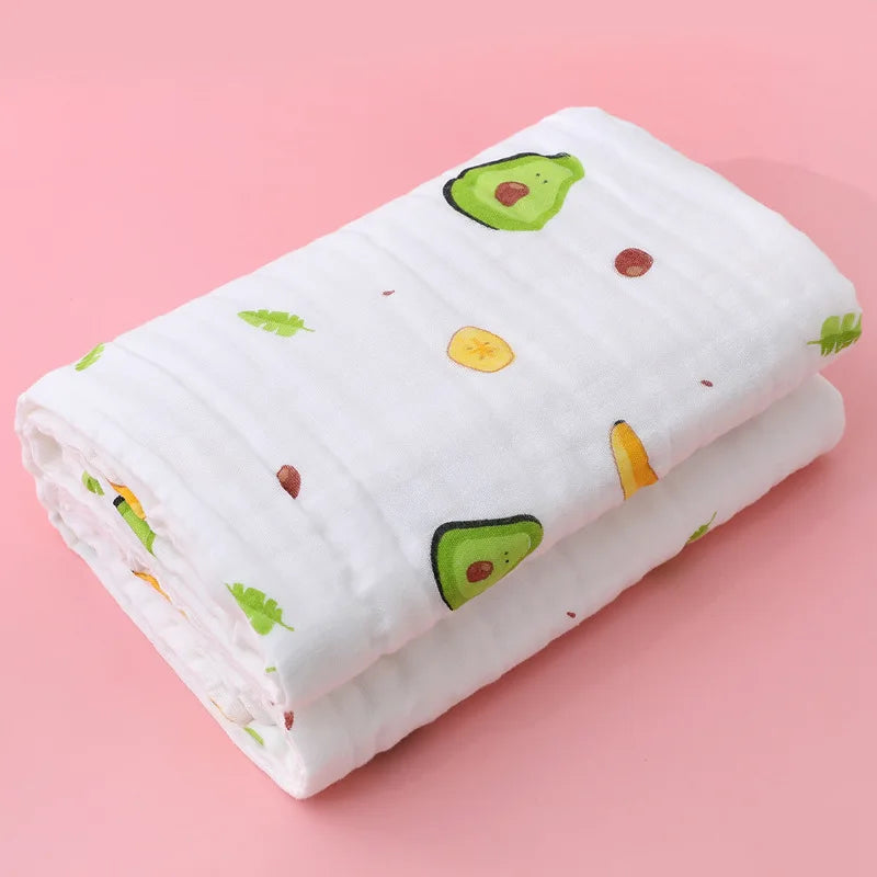 4-Layer Gauze Cotton Baby Bath Towel & Swaddle
