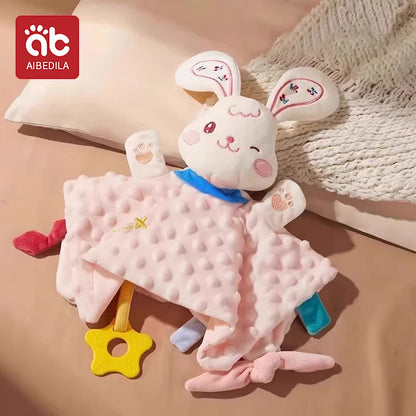 Plush Animal Security Blanket - Soft Baby Sleeping Comforter