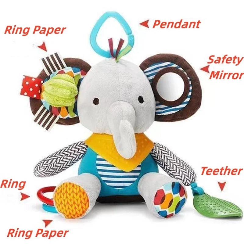Cute Animal Plush Stroller & Crib Toys for Baby Gift