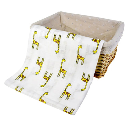 Large 100% Cotton Muslin Baby Swaddle Wrap (120x110cm)