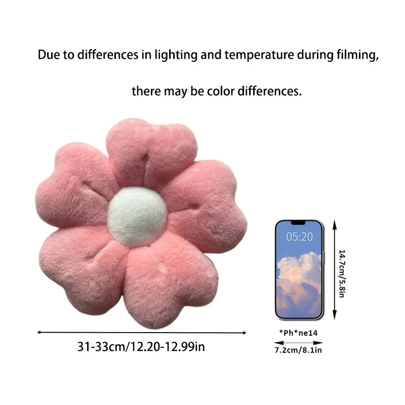 Plush Daisy Flower Pillow – Cute Cozy Cushion for Bed & Sofa