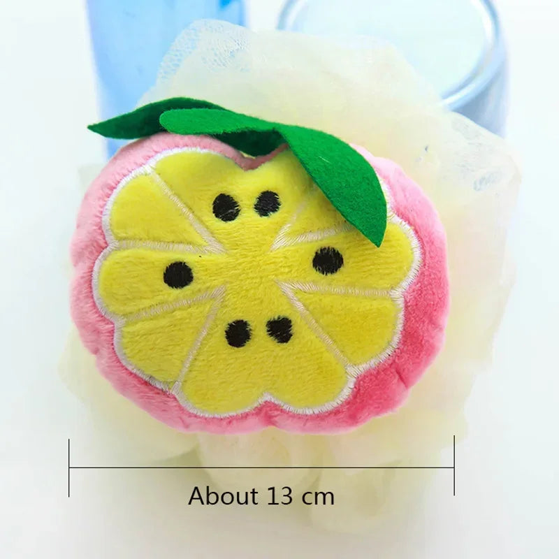 Cute Fruit Shape Infant Bath Brush & Cleaner
