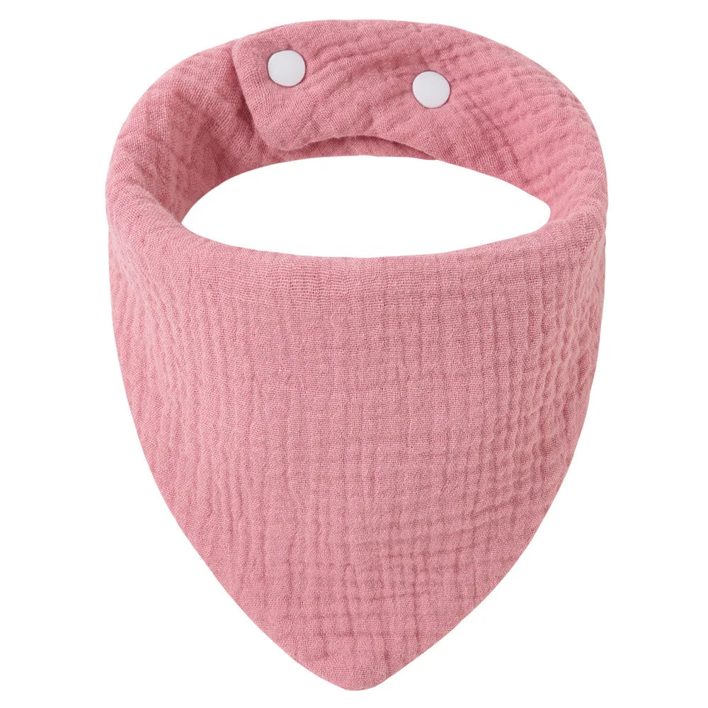 Solid Color Cotton Baby Bandana Bibs