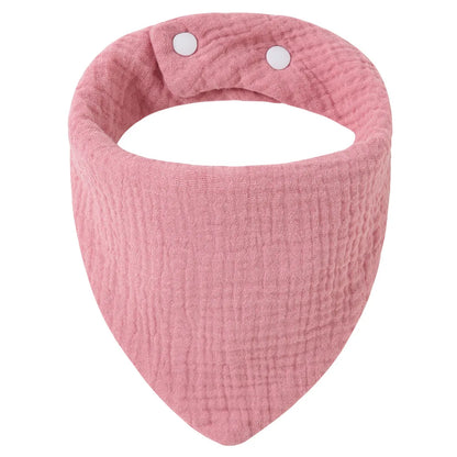 Solid Color Cotton Baby Bandana Bibs