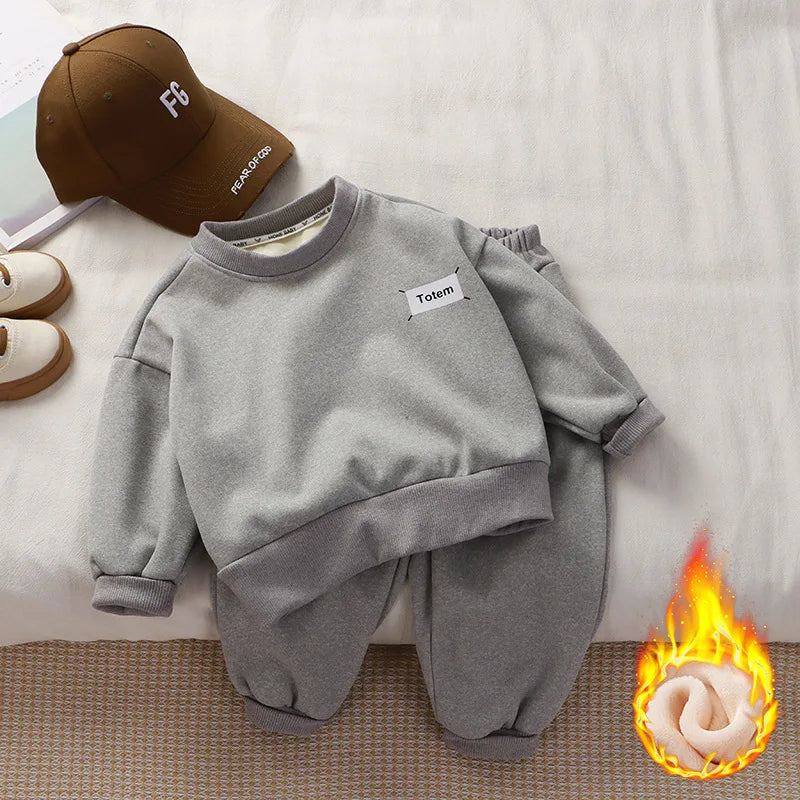 Fashion Kids Warm Sweatshirt & Pants Outfit