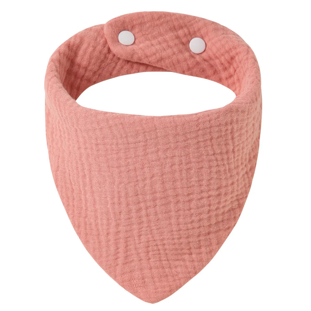 Solid Color Cotton Baby Bandana Bibs