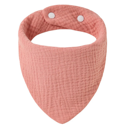 Solid Color Cotton Baby Bandana Bibs