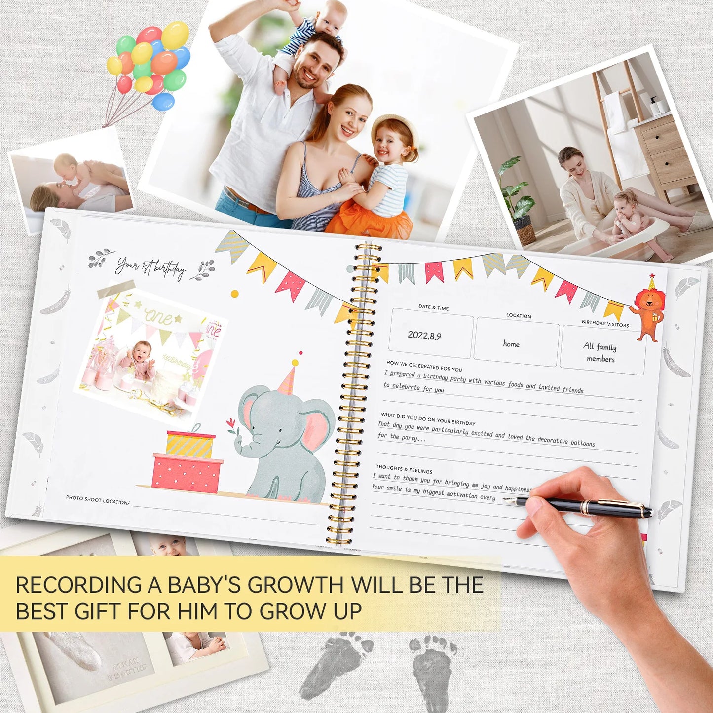 Baby Memory Book & Photo Album – First Year