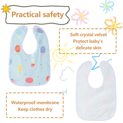 10-Pack Cotton Baby Bibs | Soft & Breathable Teething Set for Unisex