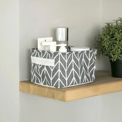 Foldable Cotton Linen Mini Storage Basket