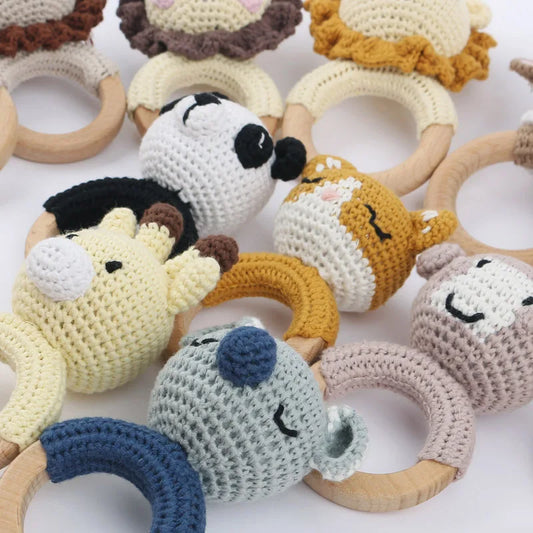 Handmade Amigurumi Cartoon Animal Baby Rattle