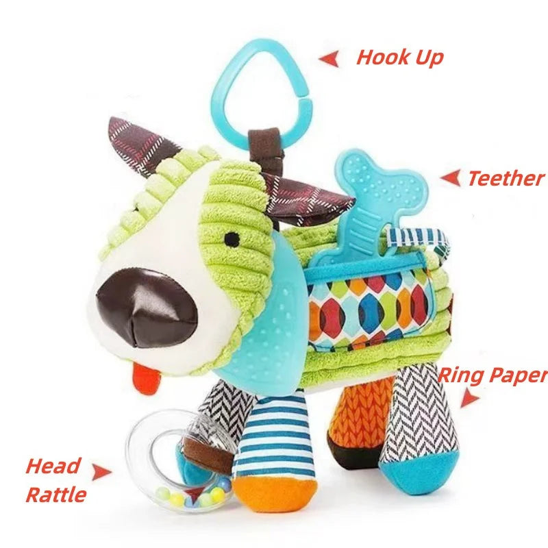 Cute Animal Plush Stroller & Crib Toys for Baby Gift
