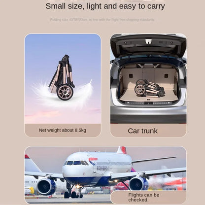 Foldable Two-way Three-speed Adjustable Stroller