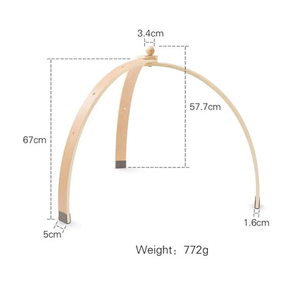 Wooden Rocket Baby Gym Frame with Montessori Celestial Toys